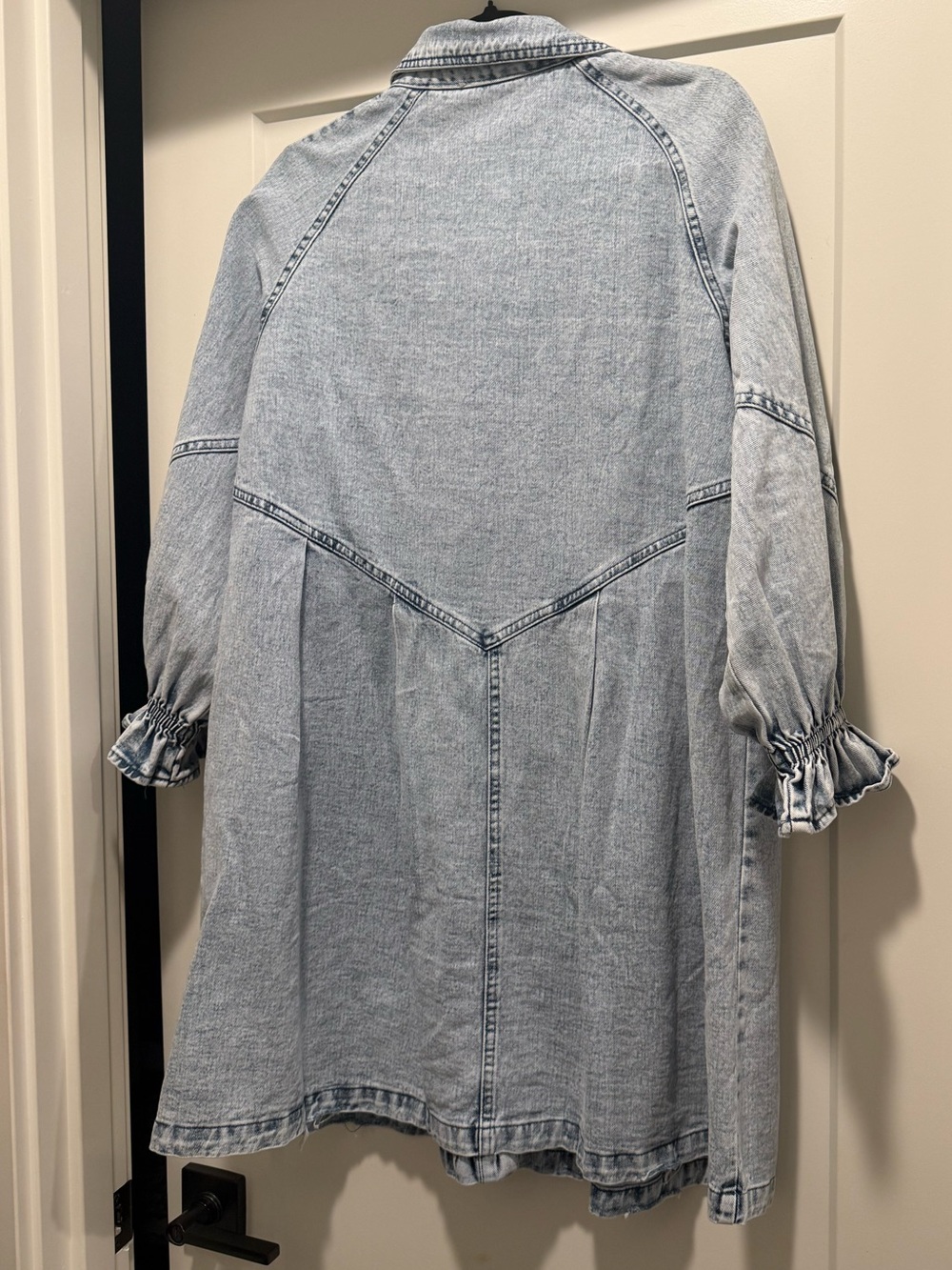 Light Wash Denim Button-Up Dress - Picture 2 of 2